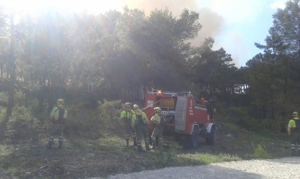 Incendio forestal en Enguera