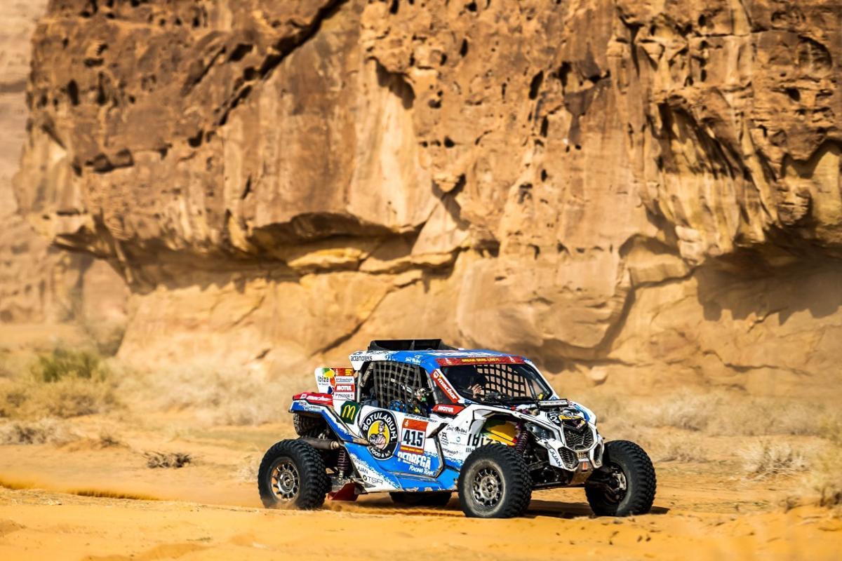 Imagen de Vingut y Farrés en la tercera etapa del Dakar