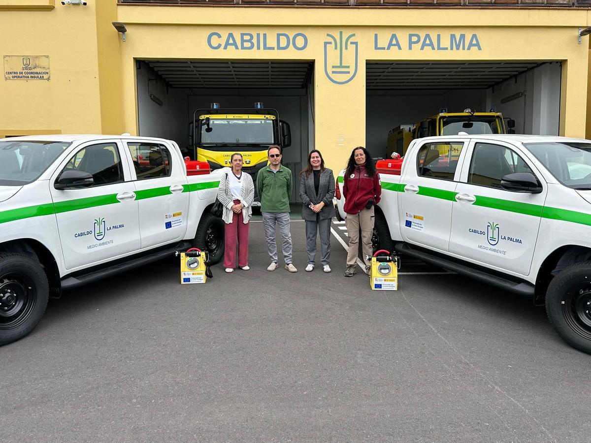 Nuevos nuevos vehículos forestales del Cabildo de La Palma