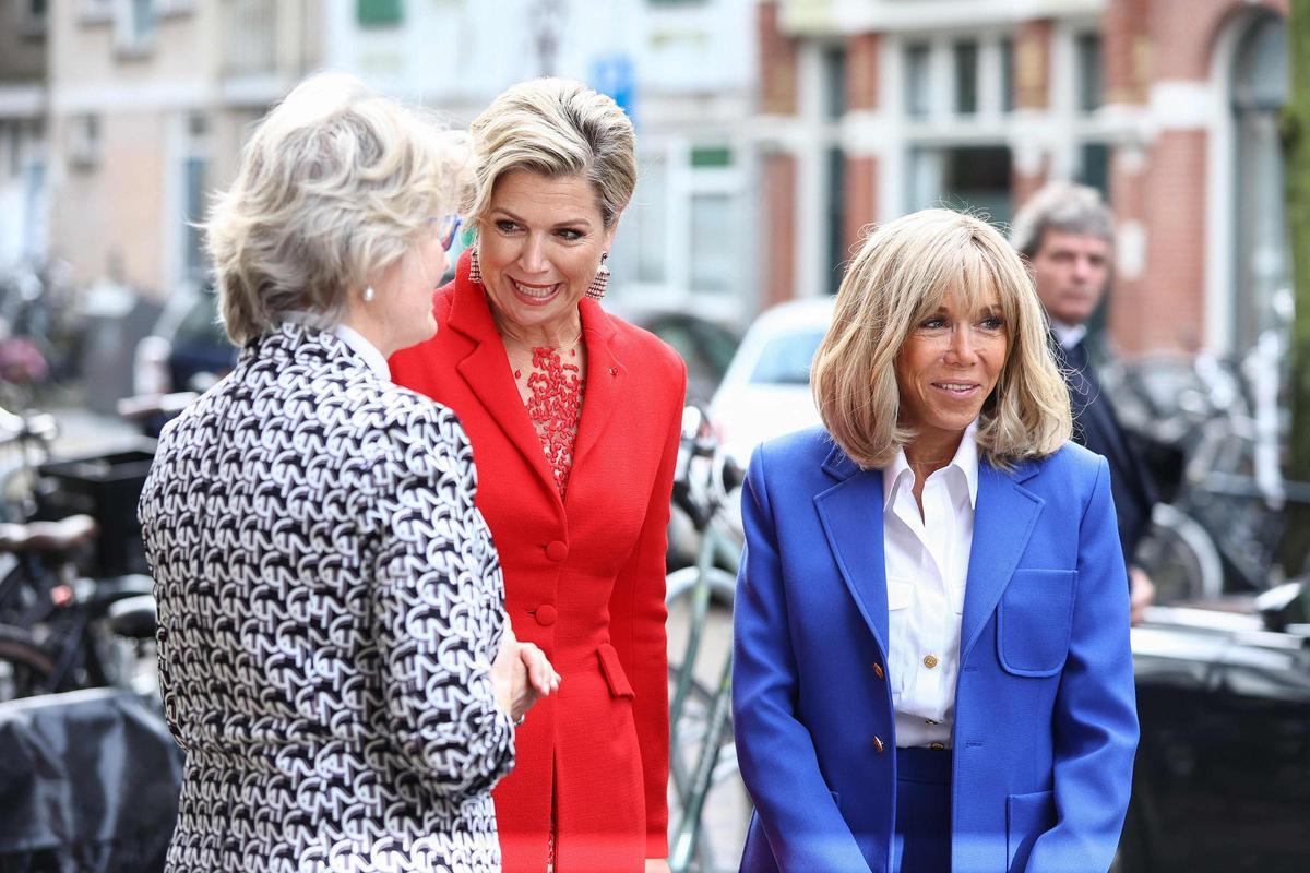 Máxima de Holanda y Brigitte Macron, juntas en un acto por la salud mental