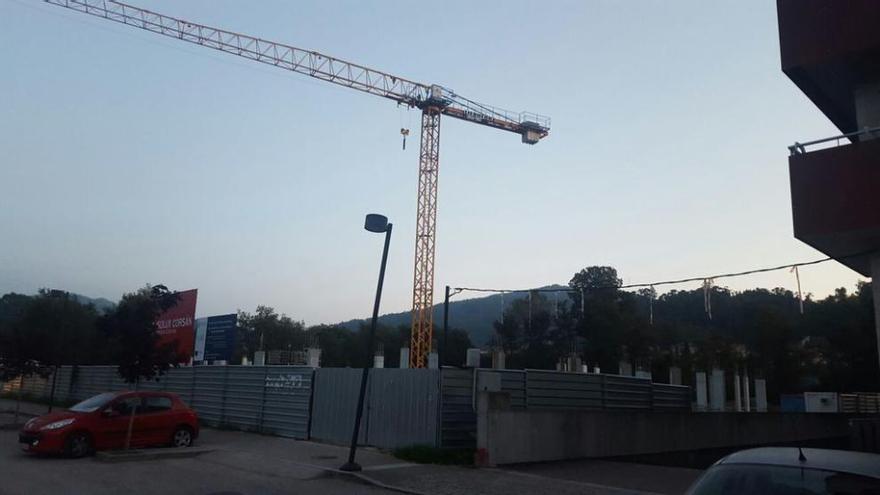 Las obras del centro de salud de Gondomar, paralizadas.