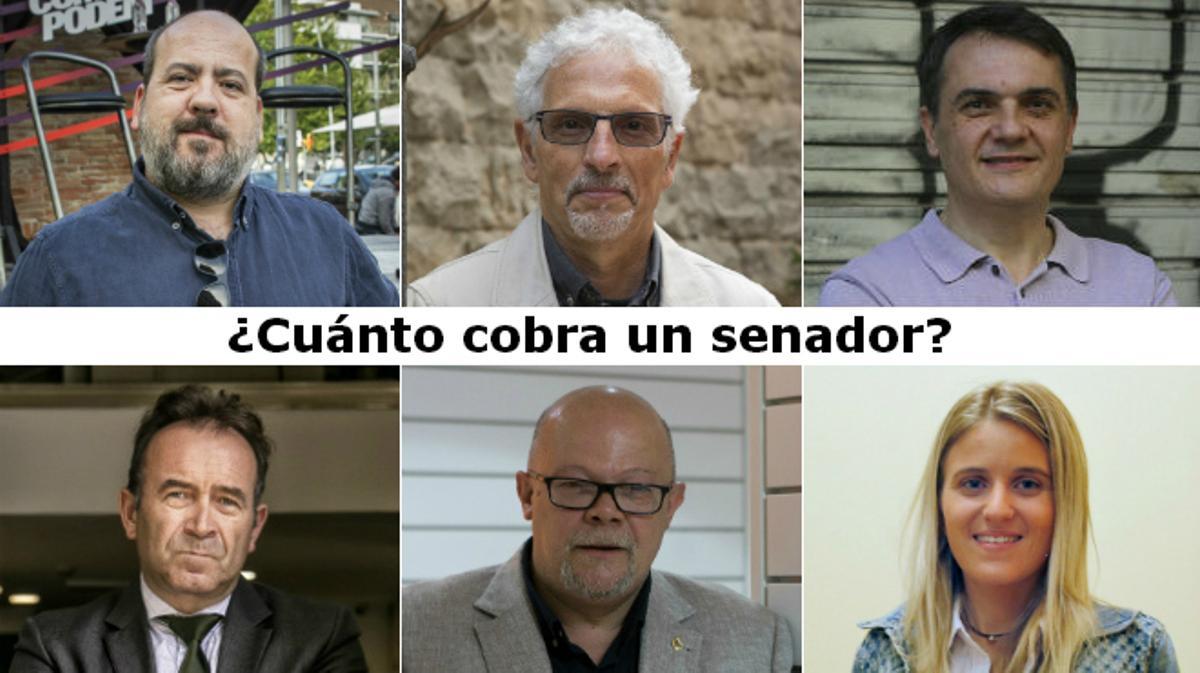 Miquel Calçada (CDC), Carles Martí (PSC), Núria Carreras (PPC), Óscar Guardingo (En Comú Podem), Santiago Vidal (ERC) i Xavier Alegre (Ciutadans) responen: ¿Quant cobra un senador? 