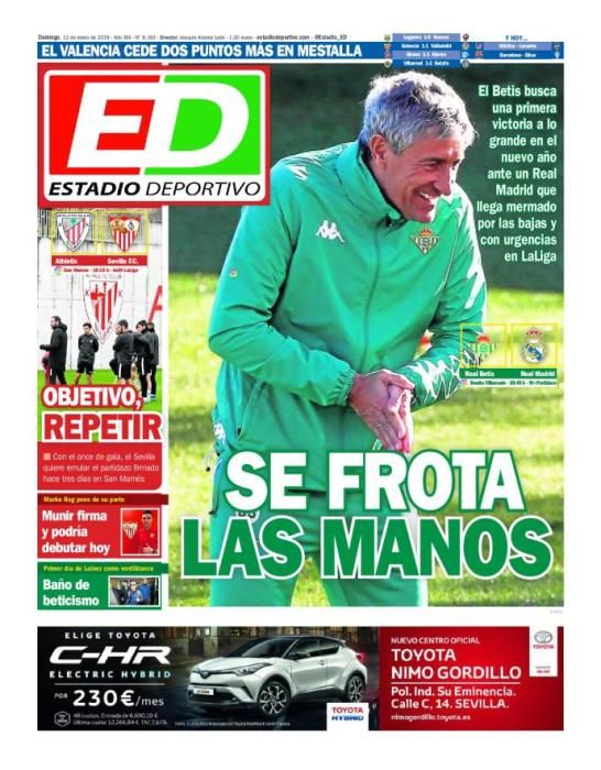 Portada ESTADIO DEPORTIVO domingo 13 enero 2019