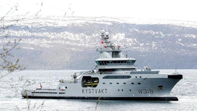 El “KV Harstad”, una de las patrulleras de los Guardacostas de Noruega. | KYSTVAKTEN