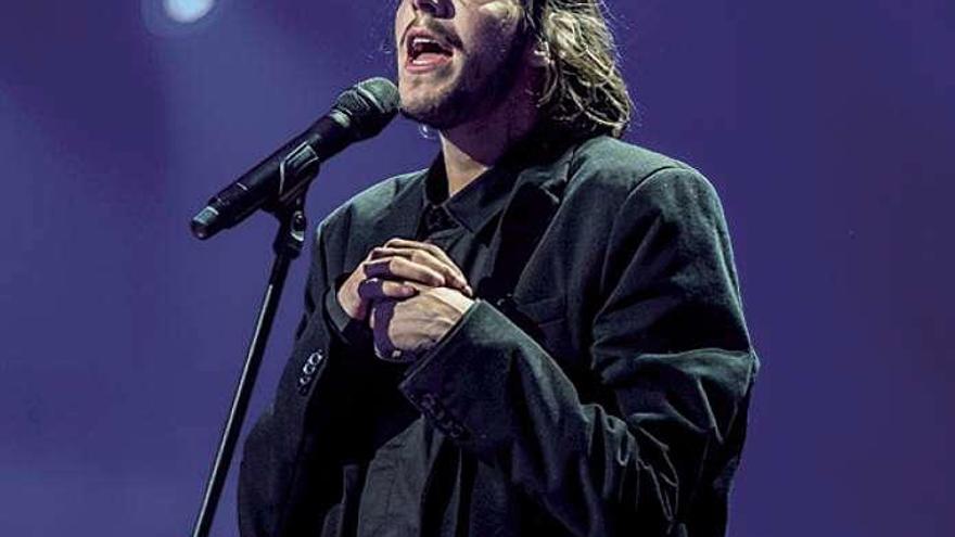 Sobral, en su actuación en Eurovisión. // Efe