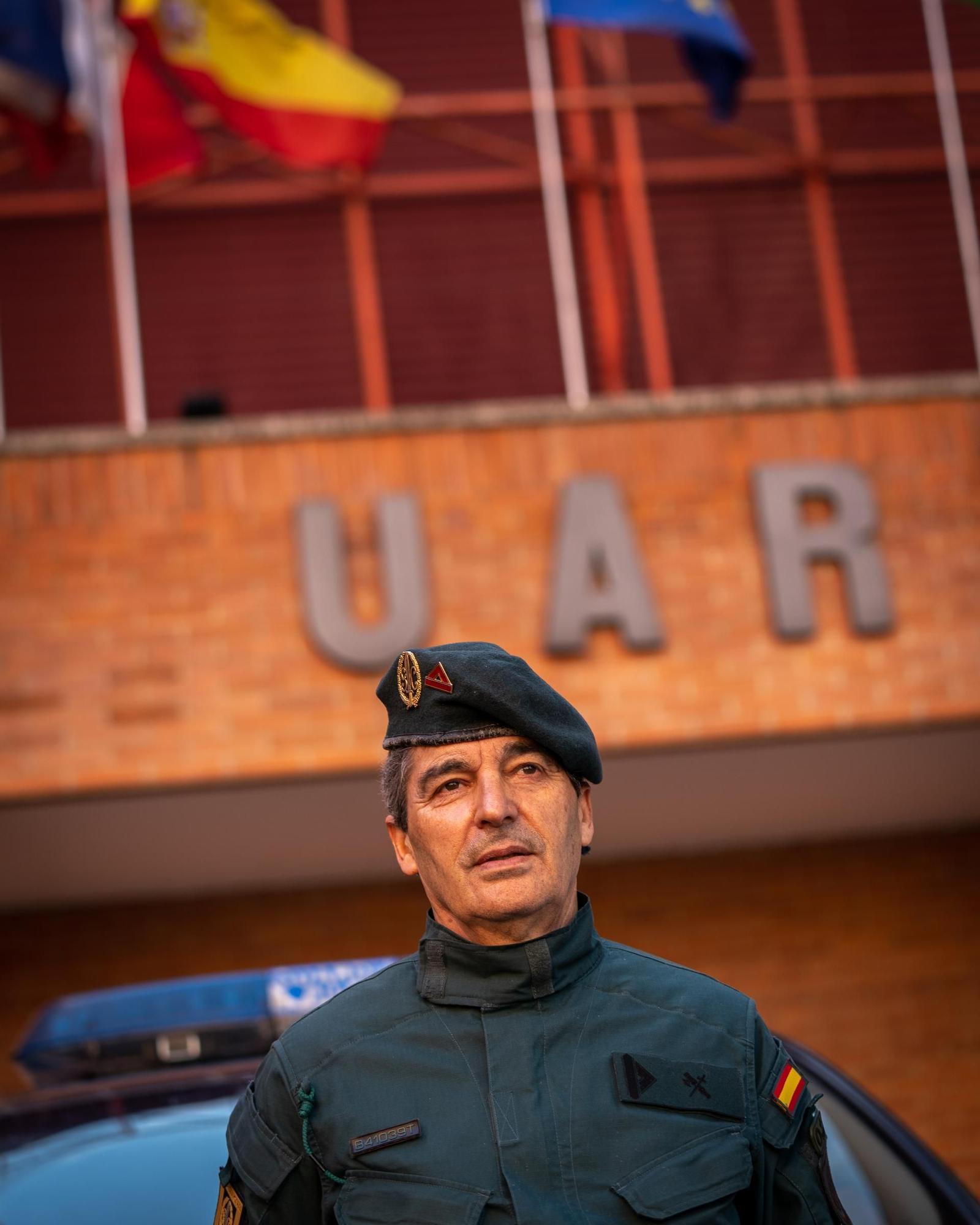 El guardia civil zamorano Manuel Peláez, en el cuartel de Logroño.