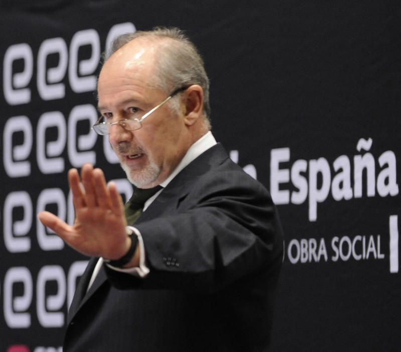 Conferencia de Rodrigo Rato en Oviedo por la que cobró 60.000 euros