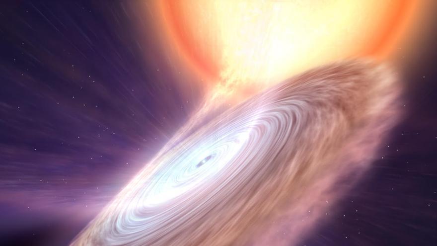 El IAC descubre fuertes vientos templados durante la erupción de una estrella de neutrones