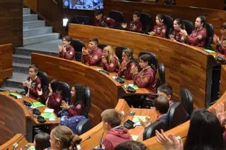 EN IMÁGENES: Sesenta alumnos asturianos se convierten en diputados por un día