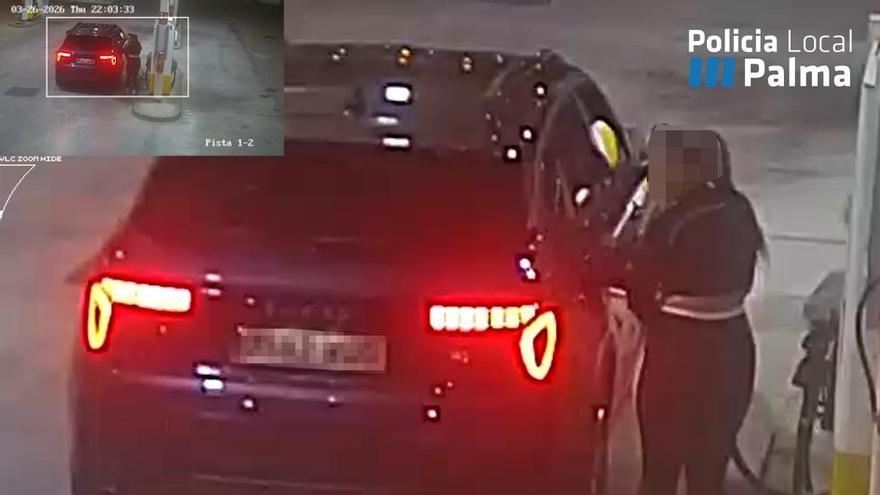 Investigadas en Palma por manipular la matrícula de un coche para irse sin pagar de las gasolineras