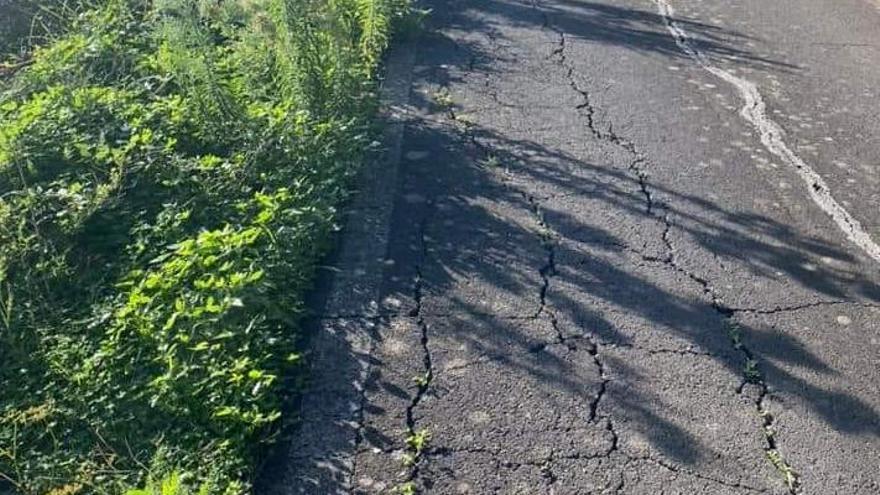 Estado que presenta la vía de acceso a Catalanes, en Anaga.