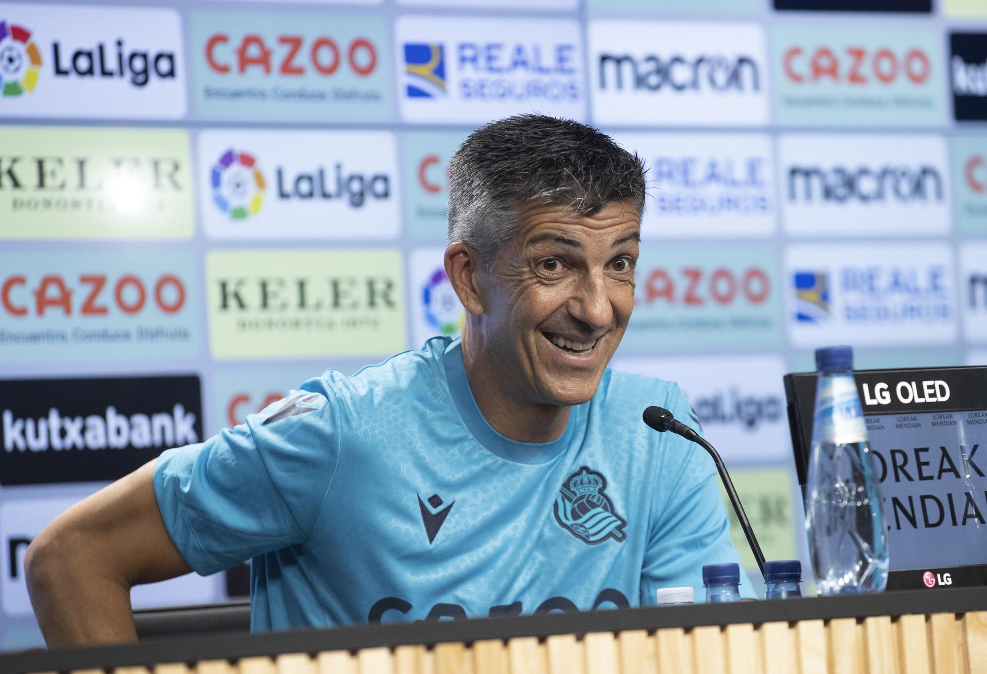 Comparecencia del entrenador de la Real Sociedad, Imanol Alguacil