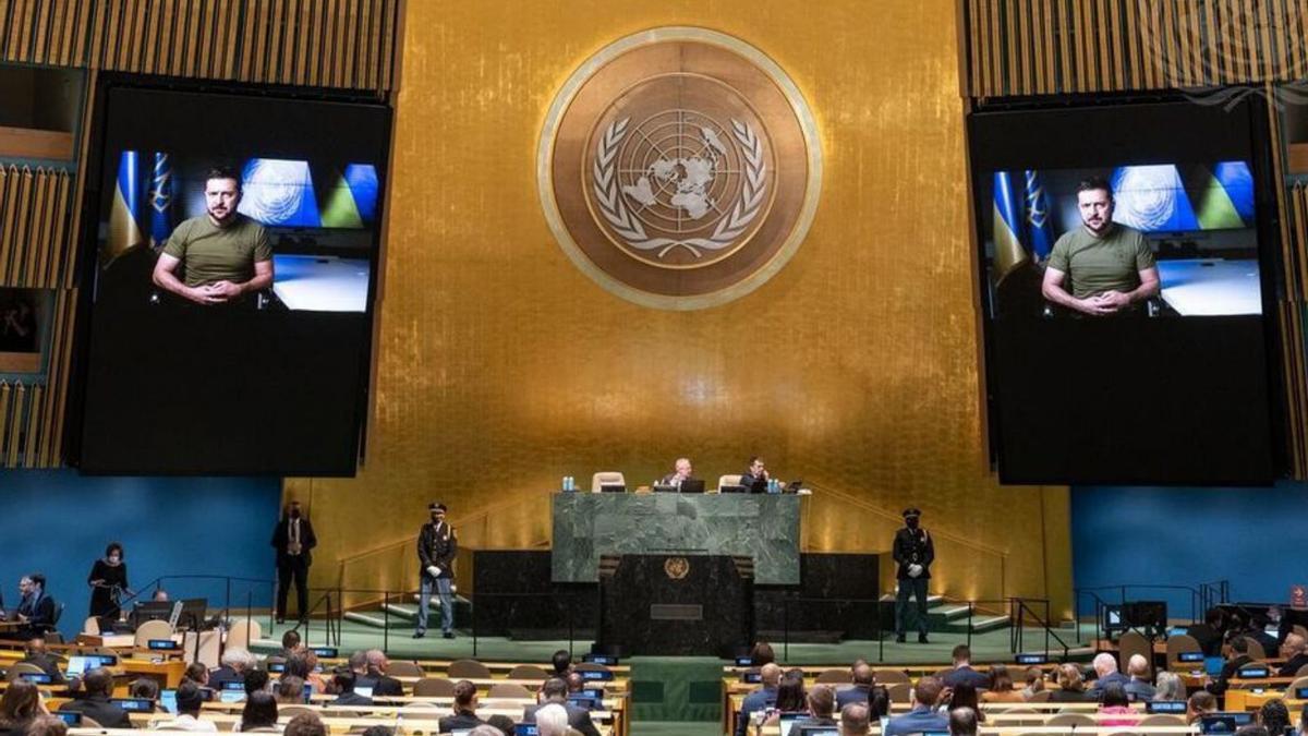El president ucraïnès s’adreça a l’Assemblea General de l’ONU | EP