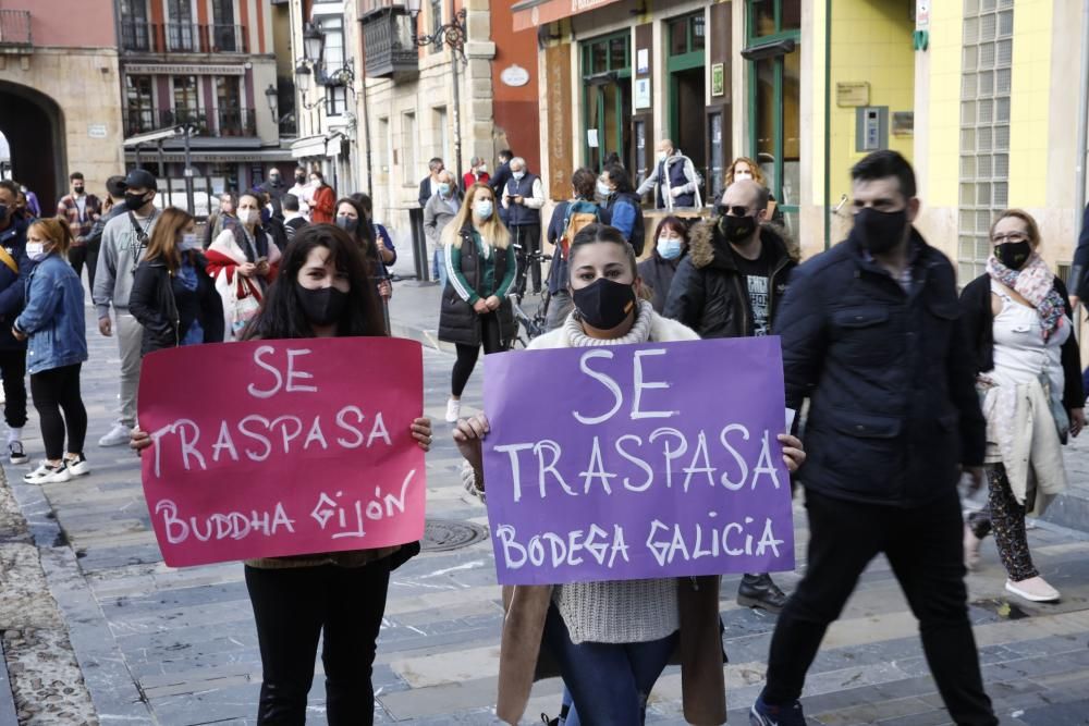 Protesta en Gijón de la hostelería local