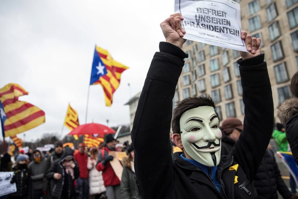 Marcha en apoyo a Carles Puigemont en Berlín