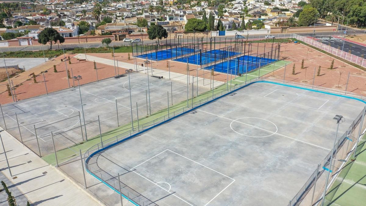 Parte de las instalaciones deportivas del recinto terminadas, en una imagen del pasado mes de octubre