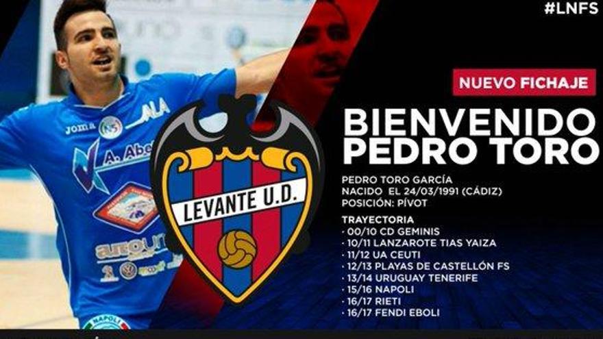 Pedro Toro se compromete con el Levante UD FS