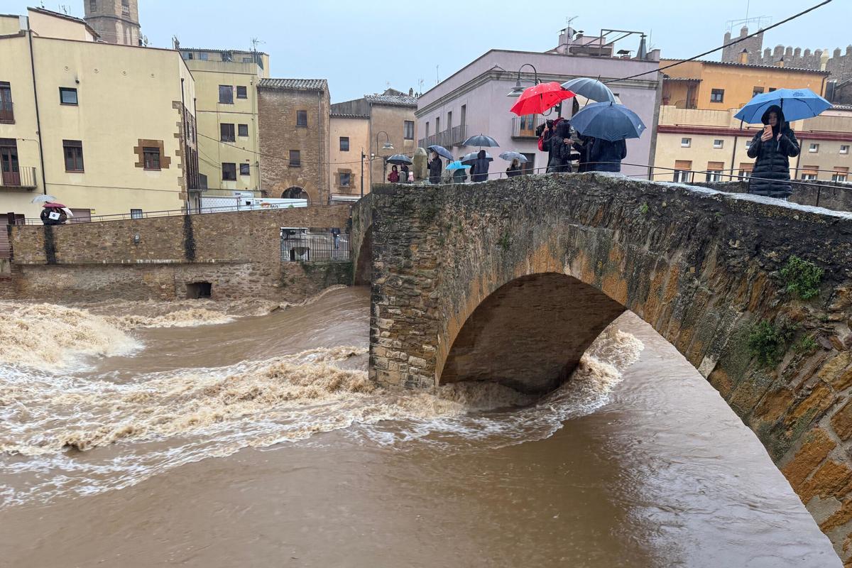 El riu Daró des del pont Vell de la Bisbal