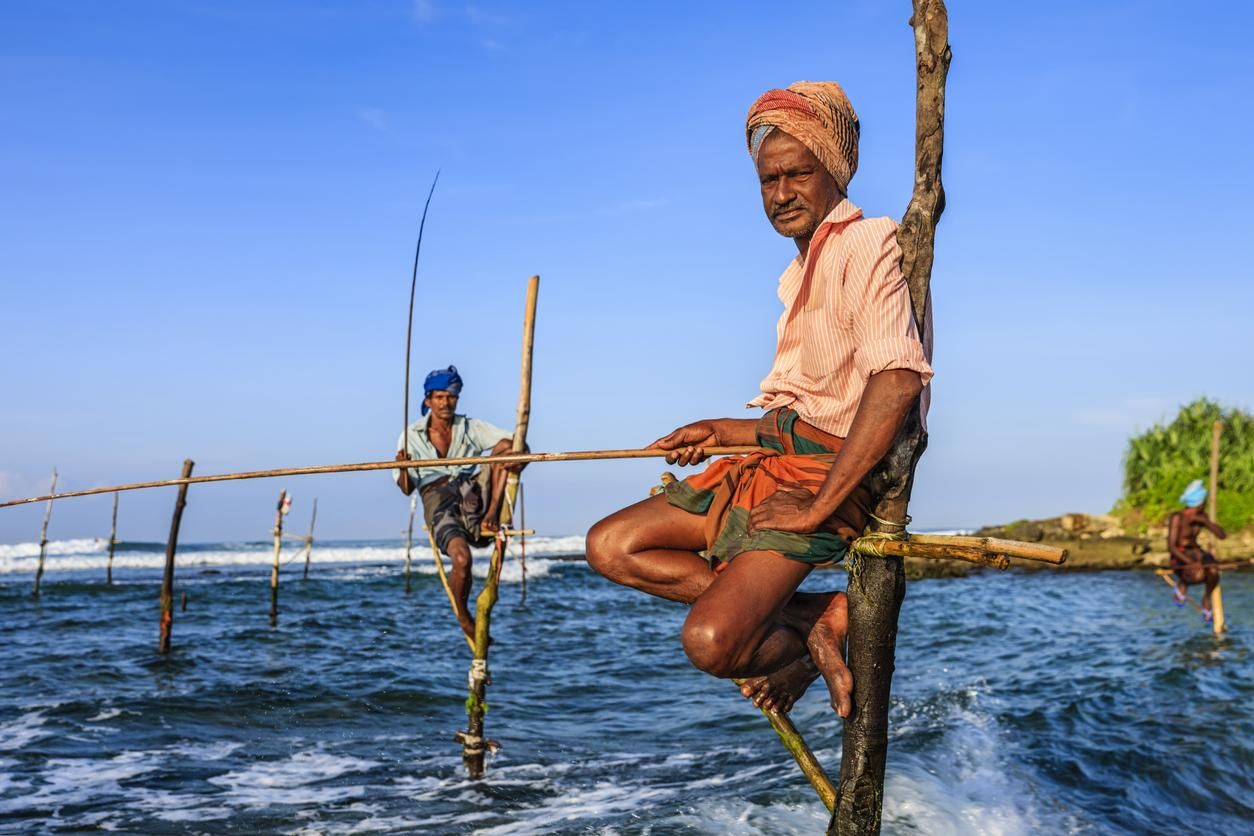 Los pescadores de zancos ofrecen una de las estampas más icónicas de Sri Lanka.