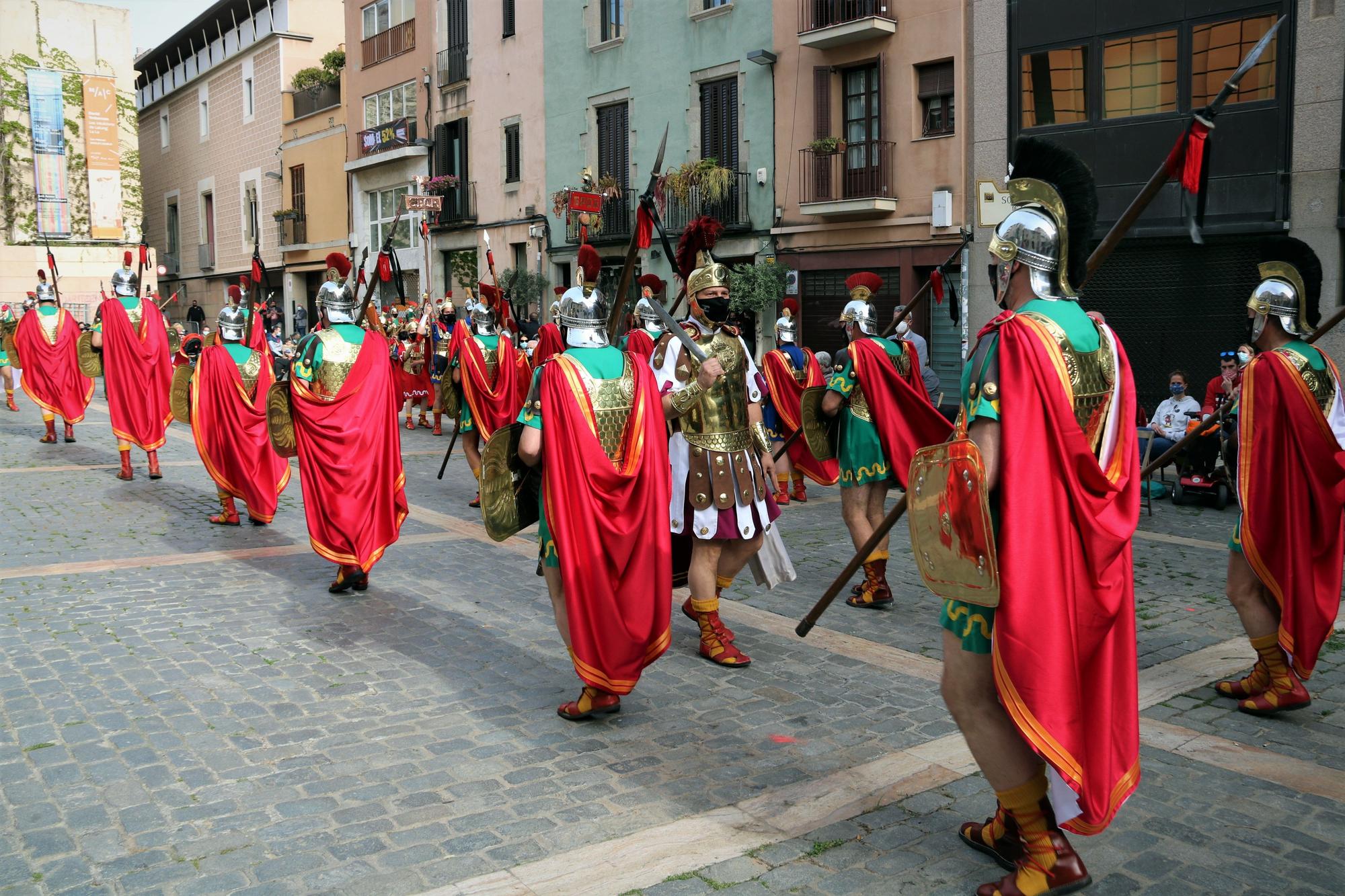 Imagen del acto de homenaje a la ciudad de los Armats de Mataró el 1 de abril de 2021.