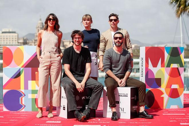 El elenco de 'Litus' en el Festival de cine de Málaga