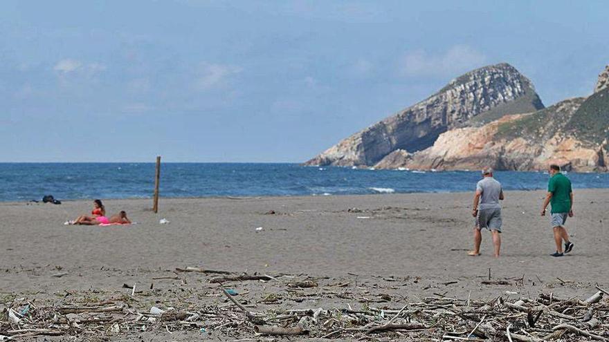 Estado actual de la playa de Bayas.