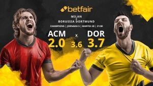 AC Milan vs. Borussia Dortmund: horario, TV, estadísticas, clasificación y pronósticos