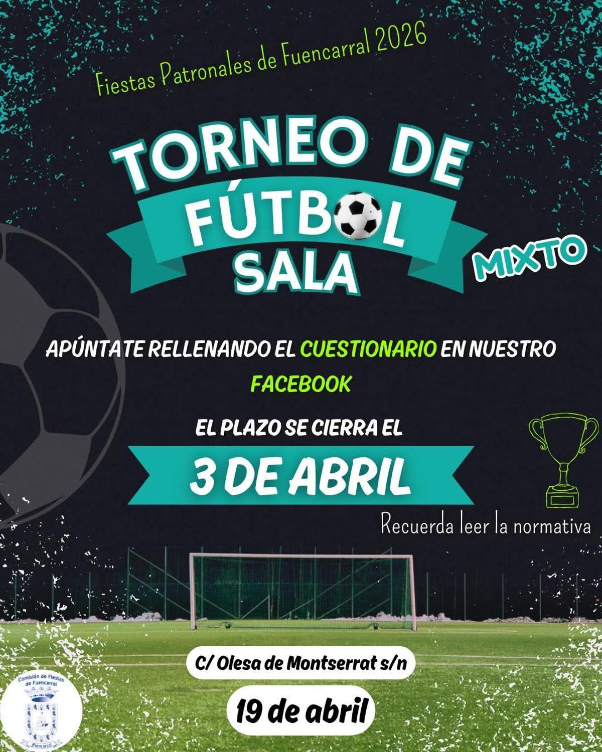 Cartel de Inscripciones publicado por el Ayuntamiento de Fuencarral