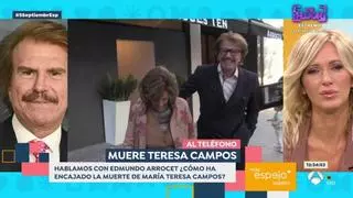 Edmundo Arrocet reacciona en 'Espejo Público' a la muerte de María Teresa Campos