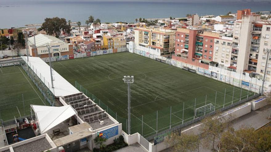 Vista aérea del estadio municipal de San Ignacio, en El Palo.