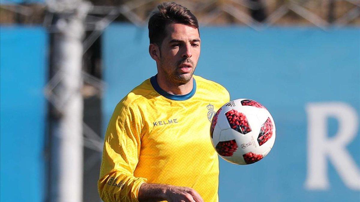 Víctor Sánchez, durante un entrenamiento