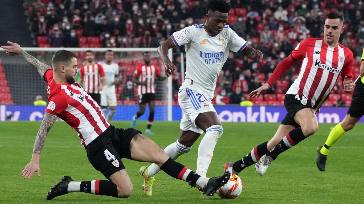 Vinicius, durante el partido contra el Athletic