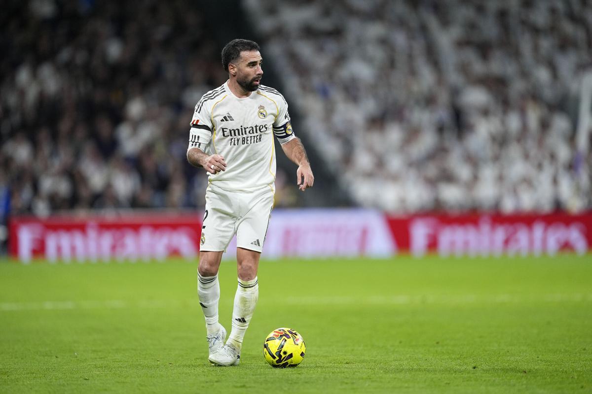 Dani Carvajal, jugador del Real Madrid, ante el Elche.