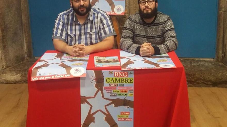 Dani Carballada y Brais Cubeiro, en un acto conjunto en enero.