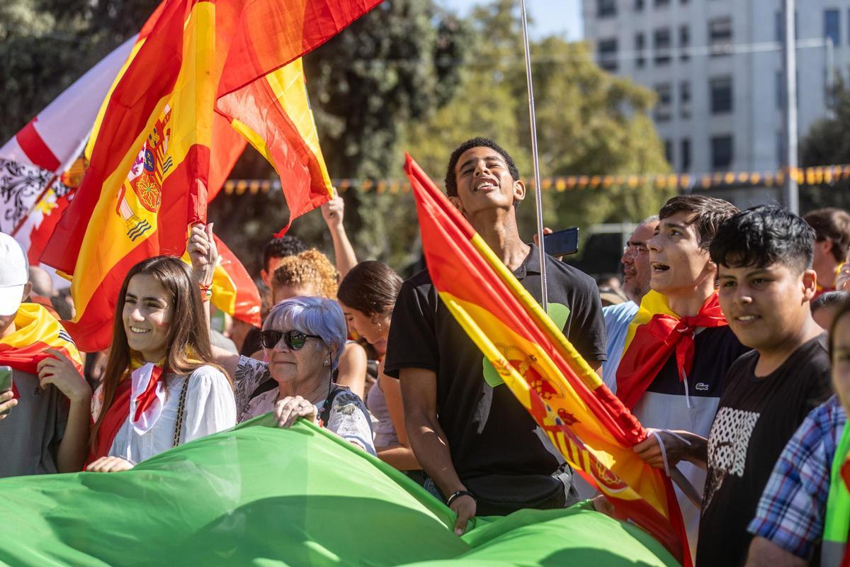 Manifestación por el 12-O en Barcelona