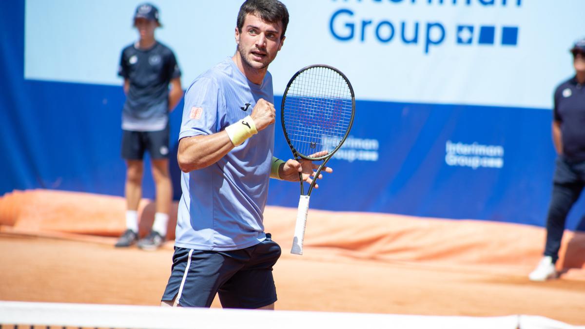 Pedro Martínez celebra un punto.