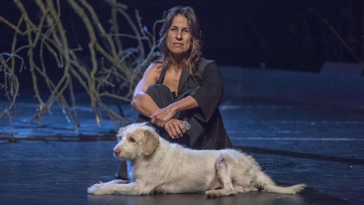 Lídia Pujol, en el Mercat de les Flors