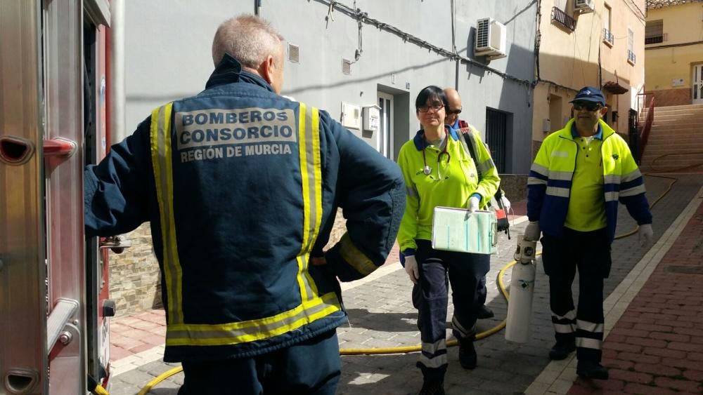 Incendio en una vivienda en la calle Ponce de León de Lorca