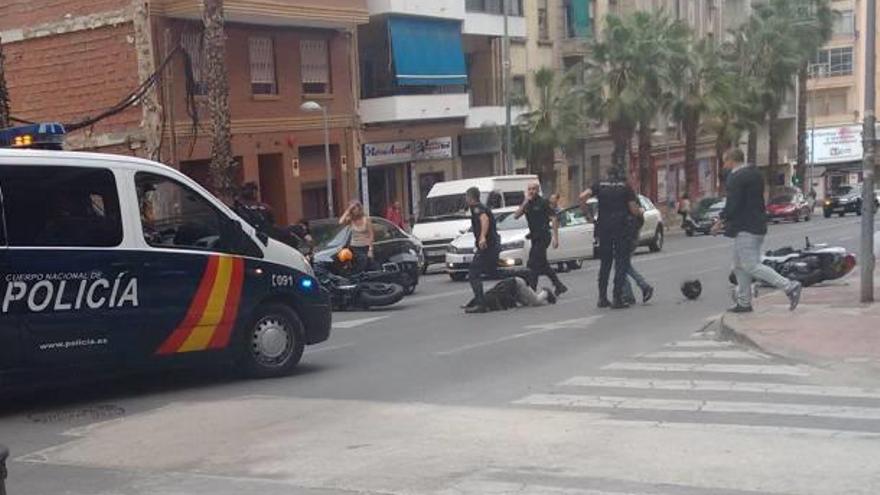 Herido un motorista en Alicante