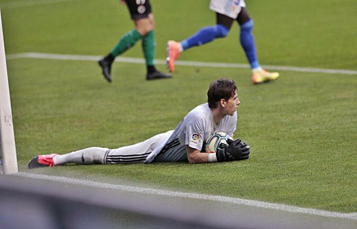 Javi Hernández, ante el Málaga.  M. López