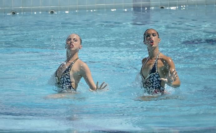 LAS PALMAS DE GRAN CANARIA A 28/05/2017. Natación sincronizada / Final de dúo libre y de dúo mixto de la competición internacional en la piscina  Metropole. FOTO: J.PÉREZ CURBELO