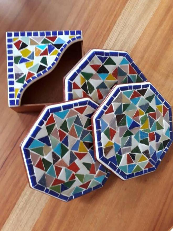 Posavasos mosaico de cerámica