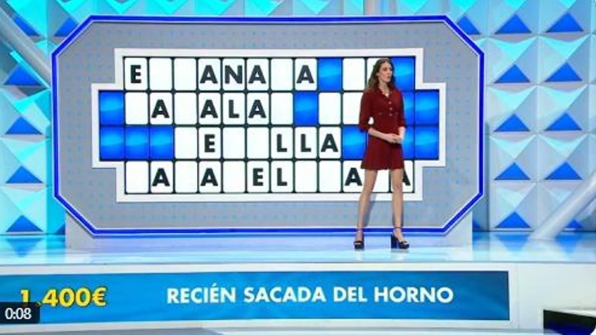 Un momento del programa La ruleta de la suerte
