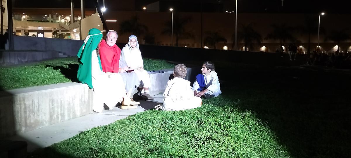 Recreación de la Pasión de Cristo en el parque de Tamaraceite Sur.