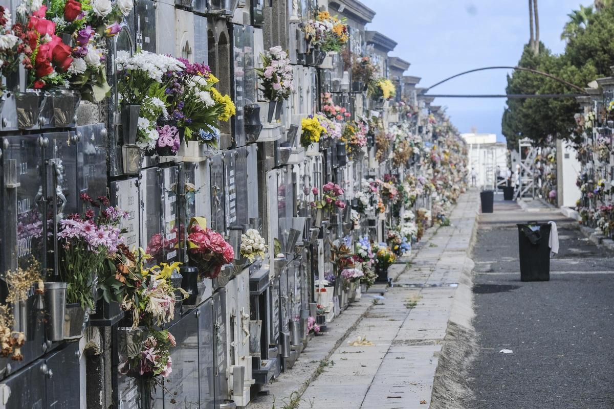 Una de las calles del cementerio de San Lázaro.