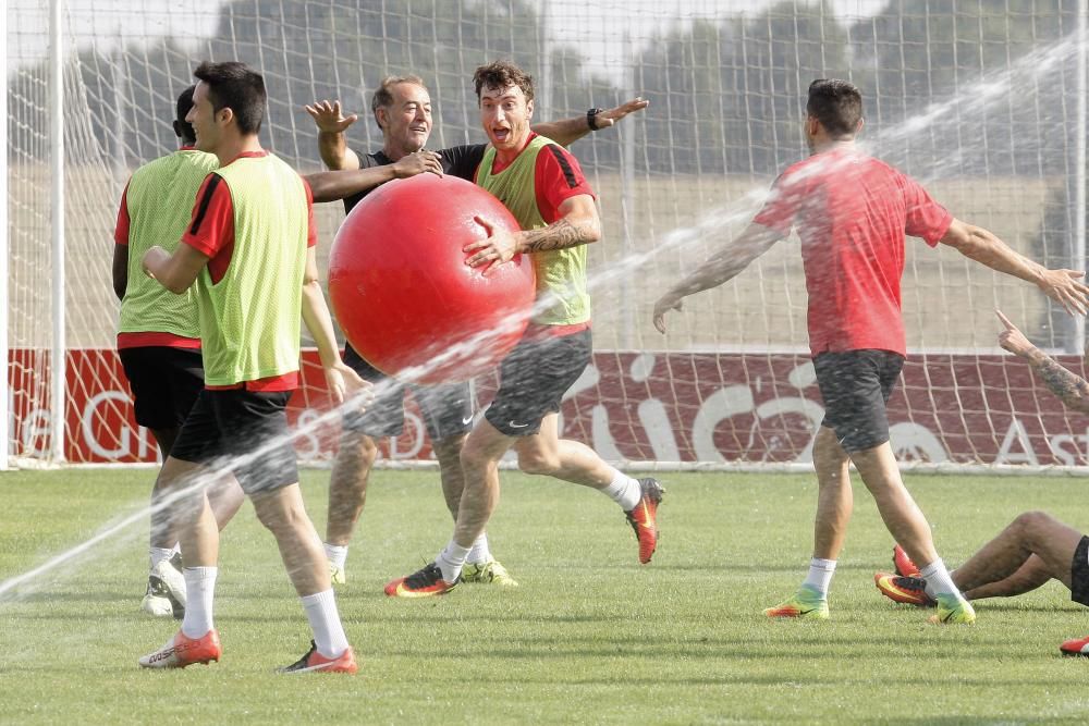 Entrenamiento del Sporting (sábado 27 de agosto)