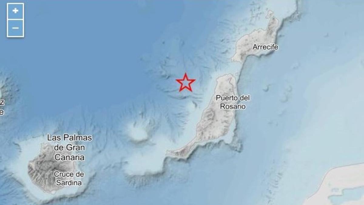 Terremoto en el Atlántico al noroeste de Fuerteventura en la madrugada del 13 de julio de 2026