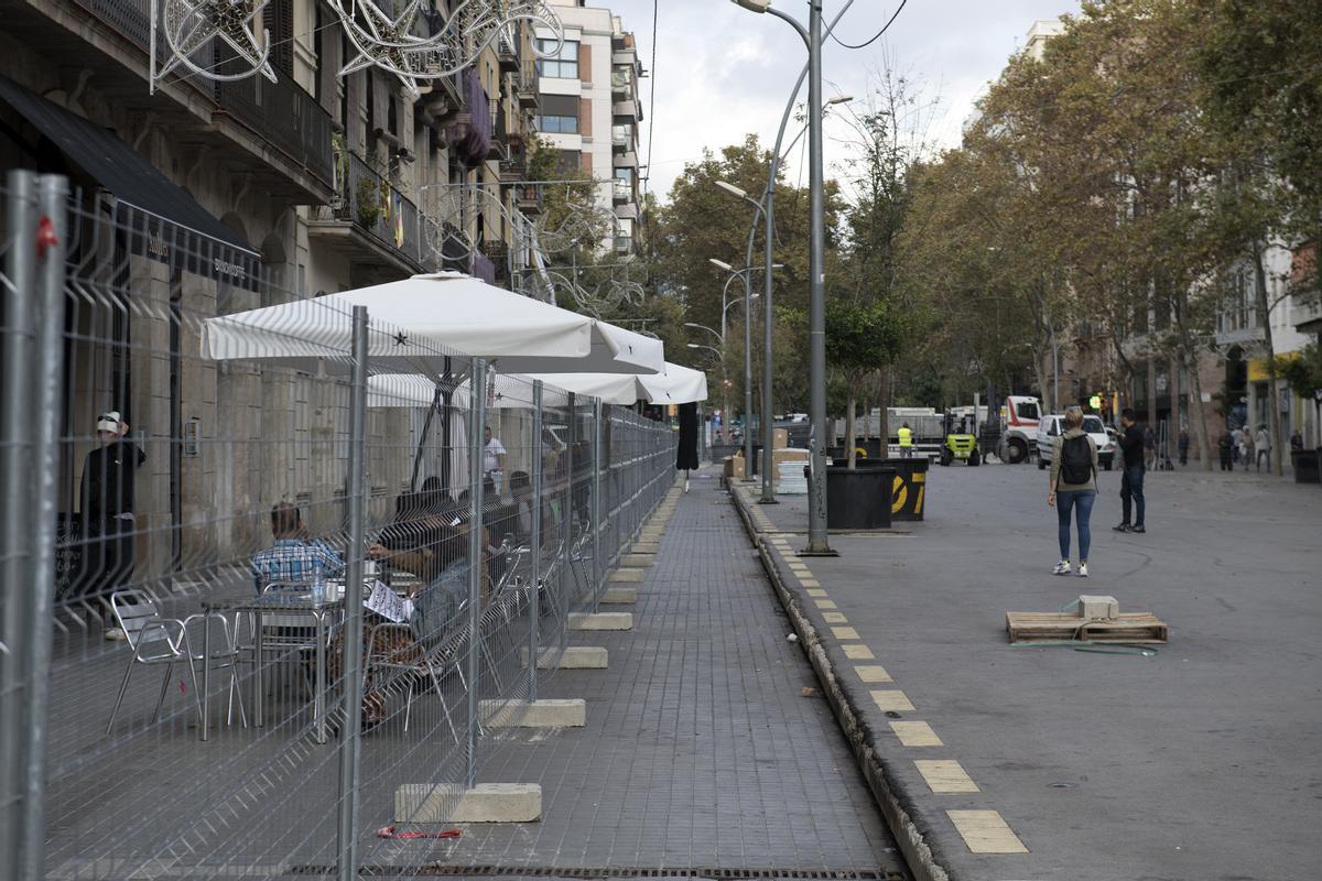 Una terraza en la ronda Sant Antoni.