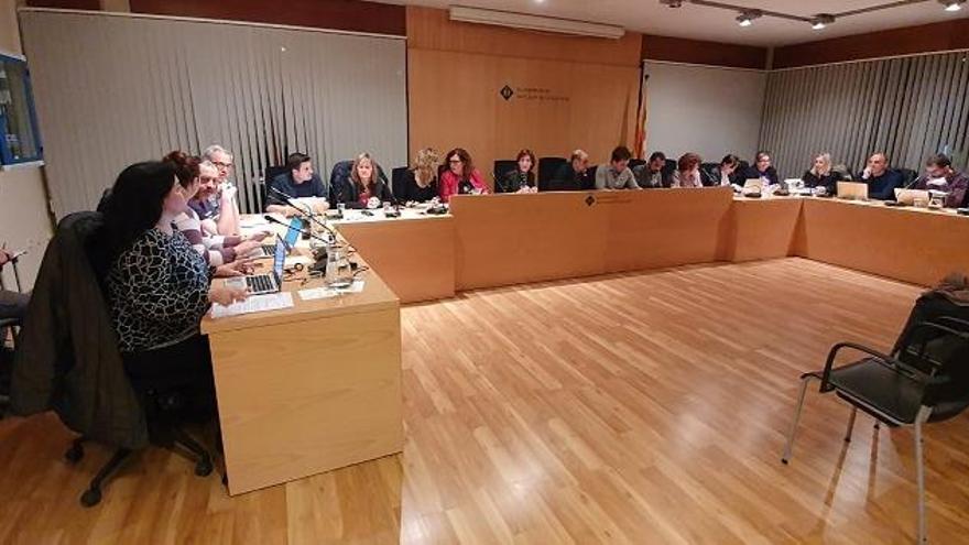 Un moment del ple municipal de l&#039;Ajuntament de Sant Joan d&#039;aquest dijous