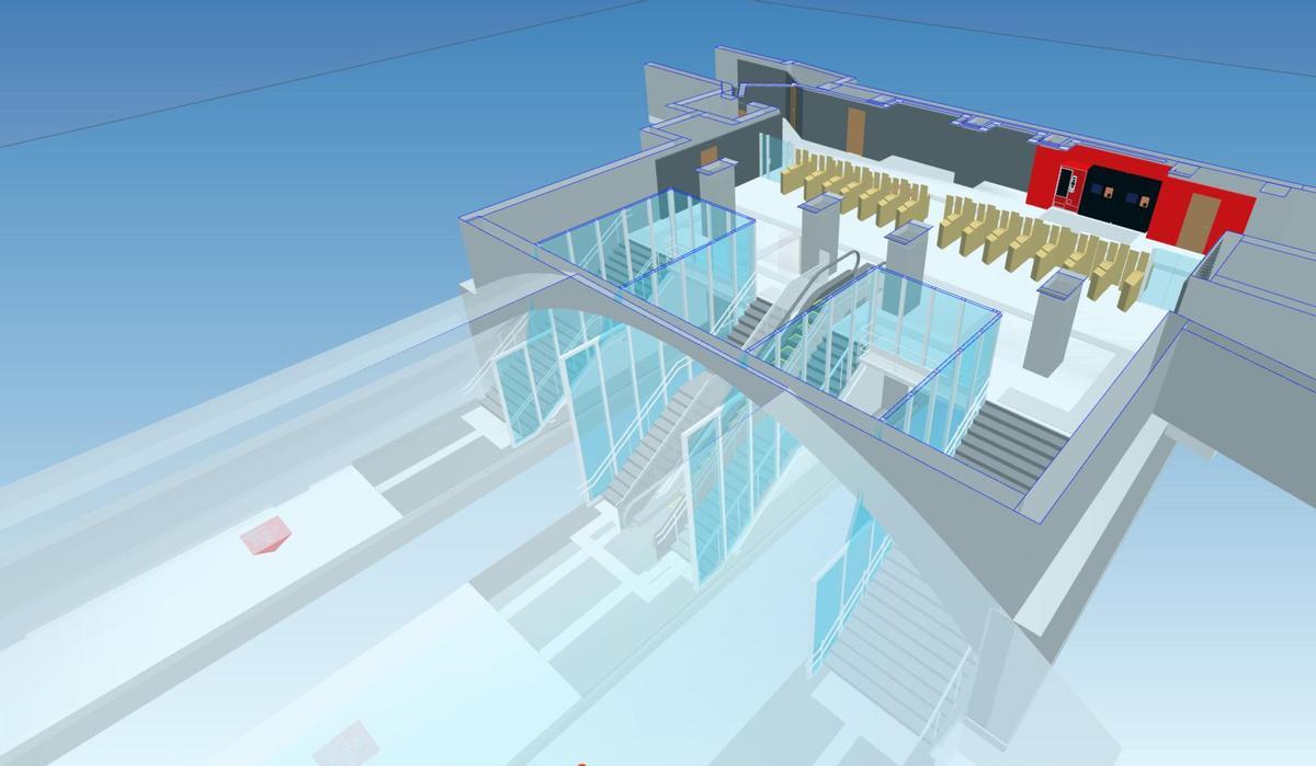 Proyecto de remodelación del vestíbulo de la estación de metro de Glòries (L1).